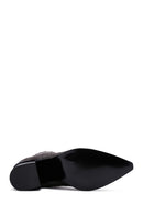 Women's Anthracite Suede Leather Heeled Cowboy Boots | Derimod Women's Anthracite Suede Leather Heeled Cowboy Boots | Derimod