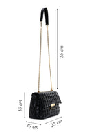 Women's Black Chain Strap Quilted Crossbody Bag | Derimod Women's Black Chain Strap Quilted Crossbody Bag | Derimod