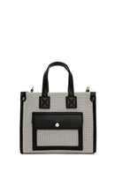 Women's Black Long Strap Fabric Handbag | Derimod Women's Black Long Strap Fabric Handbag | Derimod