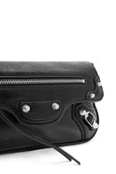 Women's Black Metal Detailed Crossbody Bag | Derimod Women's Black Metal Detailed Crossbody Bag | Derimod