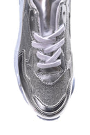 Kadın Yüksek Tabanlı Gümüş Sneaker | Derimod Kadın Yüksek Tabanlı Gümüş Sneaker | Derimod