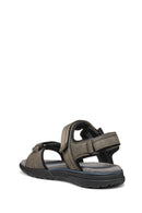 Geox Men's Gray U Spherica Ec5 B- Nbk Synt.Le Double Strap Fabric Sandals | Derimod Geox Men's Gray U Spherica Ec5 B- Nbk Synt.Le Double Strap Fabric Sandals | Derimod