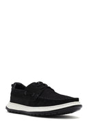 Men's Black Lace-Up Nubuck Leather Casual Shoes | Derimod Men's Black Lace-Up Nubuck Leather Casual Shoes | Derimod