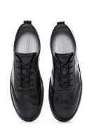 Men's Black Lace-up Leather Sneaker | Derimod Men's Black Lace-up Leather Sneaker | Derimod