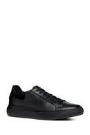 Geox Men's Black Deiven Lace-Up Leather Casual Sneaker | Derimod Geox Men's Black Deiven Lace-Up Leather Casual Sneaker | Derimod