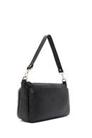 Kadın Siyah Uzun Askılı Deri Kol Çantası | Derimod Kadın Siyah Uzun Askılı Deri Kol Çantası | Derimod