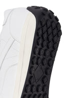 Woman White Lace-Up Leather Sneaker | Derimod Woman White Lace-Up Leather Sneaker | Derimod