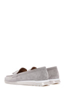 Women's Mink Buckled Suede Leather Comfort Loafer | Derimod Women's Mink Buckled Suede Leather Comfort Loafer | Derimod