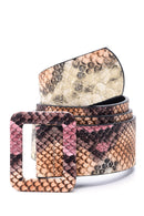 Women's Crocodile Patterned Belt | Derimod Women's Crocodile Patterned Belt | Derimod