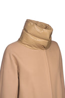 Geox Women's Brown W Diamante Long Coat | Derimod Geox Women's Brown W Diamante Long Coat | Derimod