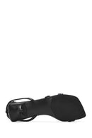 Women's Black Ankle Strap Heeled Patent Leather Sandals | Derimod Women's Black Ankle Strap Heeled Patent Leather Sandals | Derimod