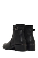 Woman Black Zip Closure Leather Boots | Derimod Woman Black Zip Closure Leather Boots | Derimod