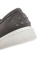 Erkek Gri Kalın Tabanlı Süet Deri Casual Loafer | Derimod Erkek Gri Kalın Tabanlı Süet Deri Casual Loafer | Derimod