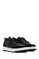 Kadın Siyah Süet Detaylı Sneaker | Derimod Kadın Siyah Süet Detaylı Sneaker | Derimod