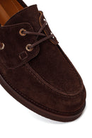 Woman Brown Lace-up Suede Casual Shoes | Derimod Woman Brown Lace-up Suede Casual Shoes | Derimod
