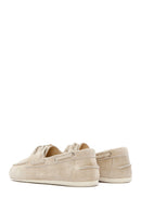 Women's Beige Lace-up Suede Leather Shoes | Derimod Women's Beige Lace-up Suede Leather Shoes | Derimod