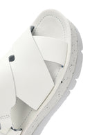 Camper Kadın Beyaz Oruga Up Kalın Tabanlı Deri Sandalet | Derimod Camper Kadın Beyaz Oruga Up Kalın Tabanlı Deri Sandalet | Derimod