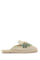 Women's Stone Embroidered Slippers | Derimod Women's Stone Embroidered Slippers | Derimod