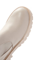 Women's Beige Laptop Thick Soled Zippered Casual Boots | Derimod Women's Beige Laptop Thick Soled Zippered Casual Boots | Derimod