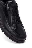 Woman Black Lace-Up Sneakers | Derimod Woman Black Lace-Up Sneakers | Derimod