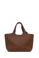Woman Brown Long-Strap Accessory Shoulder Bag | Derimod Woman Brown Long-Strap Accessory Shoulder Bag | Derimod