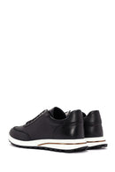 Men's Black Lace-up Leather Sneaker | Derimod Men's Black Lace-up Leather Sneaker | Derimod