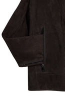 Pedri Male Brown Suede Leather Jacket | Derimod Pedri Male Brown Suede Leather Jacket | Derimod