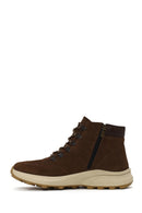 Erkek Kahverengi Fermuarlı Kalın Tabanlı Nubuk Deri Bot | Derimod Erkek Kahverengi Fermuarlı Kalın Tabanlı Nubuk Deri Bot | Derimod