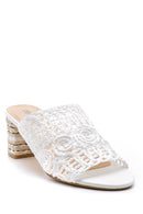 Women's Braided Heeled Slippers | Derimod Women's Braided Heeled Slippers | Derimod