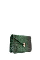 Women's Green Long Strap Crocodile Crossbody Bag | Derimod Women's Green Long Strap Crocodile Crossbody Bag | Derimod