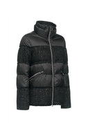 Geox Women's Black Manilva Sequin Detailed Coat | Derimod Geox Women's Black Manilva Sequin Detailed Coat | Derimod