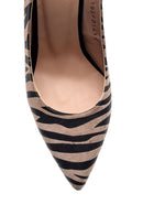 Kadın Zebra Desenli Topuklu Ayakkabı | Derimod Kadın Zebra Desenli Topuklu Ayakkabı | Derimod
