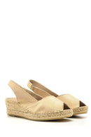 Kadın Dolgu Topuklu Burnu Açık Espadril Ayakkabı | Derimod Kadın Dolgu Topuklu Burnu Açık Espadril Ayakkabı | Derimod
