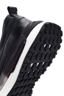 Erkek Siyah Bağcıklı Kalın Tabanlı Deri Casual Sneaker | Derimod Erkek Siyah Bağcıklı Kalın Tabanlı Deri Casual Sneaker | Derimod