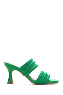 Women's Green Heeled Slippers | Derimod Women's Green Heeled Slippers | Derimod