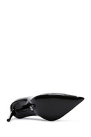 Women's Black Patent Leather High Thin Heel Stiletto | Derimod Women's Black Patent Leather High Thin Heel Stiletto | Derimod