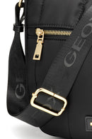 Geox Women's Black Traveggy Fabric Crossbody Bag | Derimod Geox Women's Black Traveggy Fabric Crossbody Bag | Derimod