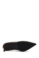 Woman Burgundy Thin-Heeled Patent Leather Leather Stiletto | Derimod Woman Burgundy Thin-Heeled Patent Leather Leather Stiletto | Derimod
