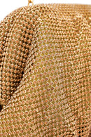 Women's Gold Long Chain Strap Stone Evening Clutch Bag | Derimod Women's Gold Long Chain Strap Stone Evening Clutch Bag | Derimod