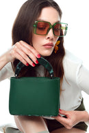 Women's Green Long Strap Mini Handbag | Derimod Women's Green Long Strap Mini Handbag | Derimod