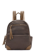 Women's Brown Fabric Backpack | Derimod Women's Brown Fabric Backpack | Derimod