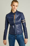 Stop Kadın Deri Ceket | Derimod Stop Kadın Deri Ceket | Derimod
