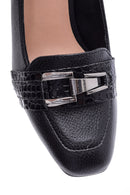 Kadın Kroko Detaylı Deri Topuklu Ayakkabı | Derimod Kadın Kroko Detaylı Deri Topuklu Ayakkabı | Derimod