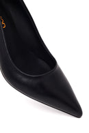 Kadın Siyah İnce Topuklu Deri Stiletto | Derimod Kadın Siyah İnce Topuklu Deri Stiletto | Derimod