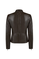 Anetta Woman Mink Short Leather Jacket | Derimod Anetta Woman Mink Short Leather Jacket | Derimod