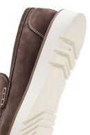 Erkek Vizon Nubuk Deri Casual Loafer | Derimod Erkek Vizon Nubuk Deri Casual Loafer | Derimod