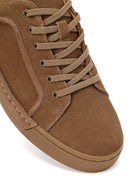 Male Mink Lace-up Suede Leather Sneaker | Derimod Male Mink Lace-up Suede Leather Sneaker | Derimod