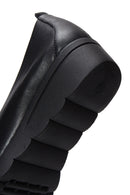 Women's Black Wedge Heel Leather Loafer | Derimod Women's Black Wedge Heel Leather Loafer | Derimod