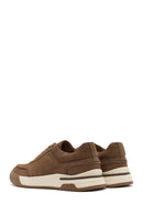 Male Beige Lace-up Nubuck Leather Sneaker | Derimod Male Beige Lace-up Nubuck Leather Sneaker | Derimod