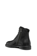 Geox Erkek Siyah Ghete De Piele Bağcıklı Deri Casual Bot | Derimod Geox Erkek Siyah Ghete De Piele Bağcıklı Deri Casual Bot | Derimod